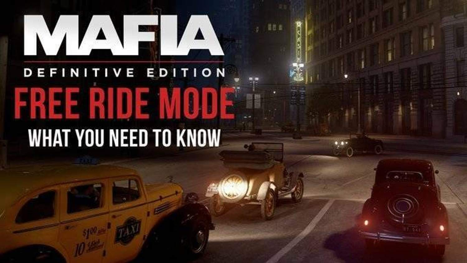 Představen režim volné jízdy ve hře Mafia: Definitivní edice