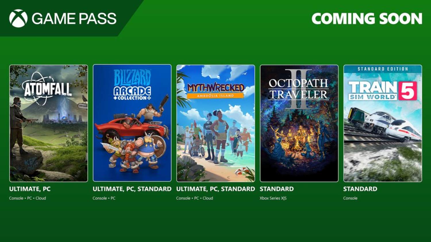 Do předplatného Game Pass míří Atomfall, Train Sim World 5 nebo Octopath Traveler II