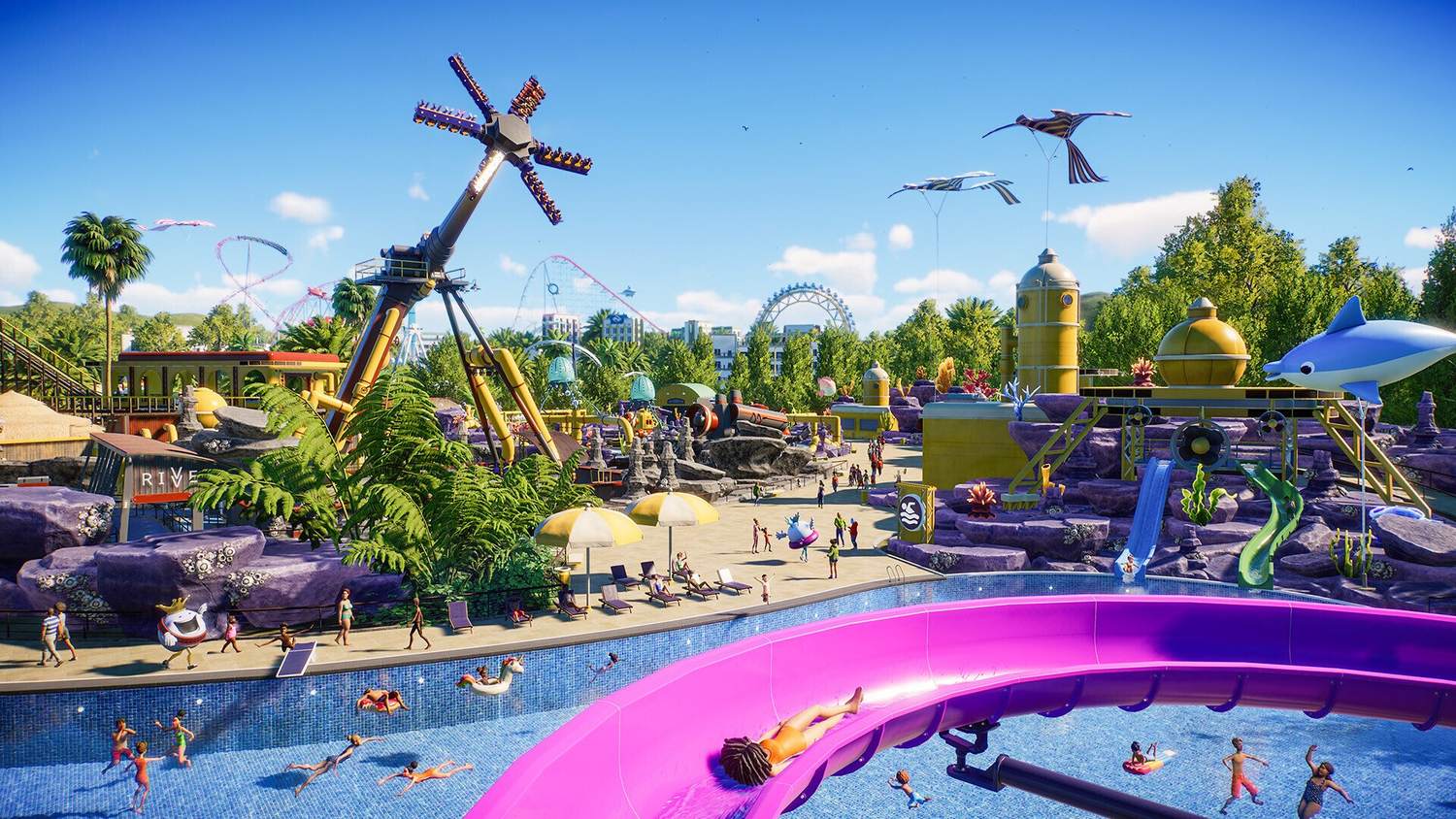 První deníček na Planet Coaster 2 ukazuje horské dráhy i vodní parky 