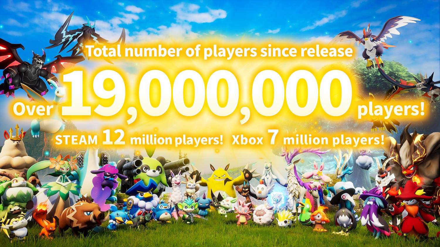 Hru Palworld si za dva týdny zahrálo přes 19 milionů hráčů