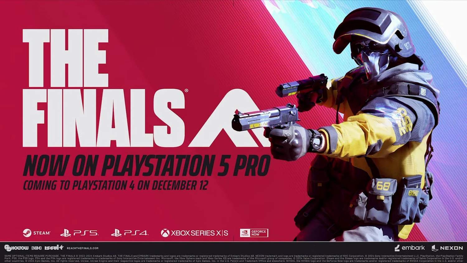 Multiplayerová akce THE FINALS vyjde v prosinci pro PS4, vydán update s podporou PS5 Pro