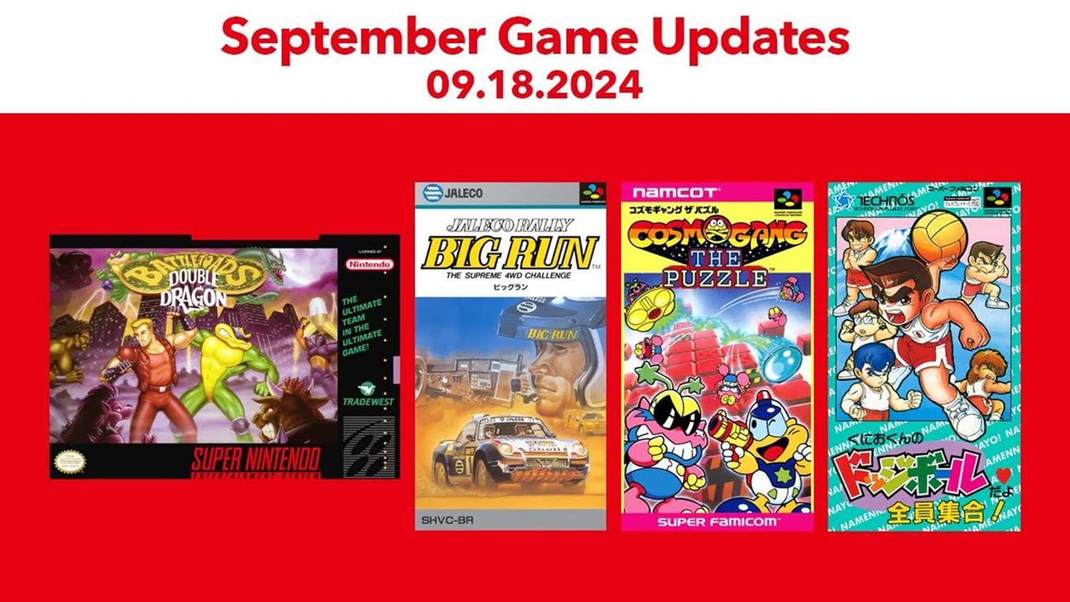 Předplatné Nintendo Switch Online dostalo další klasiky z konzole SNES - Battletoads Double Dragon nebo Big Run