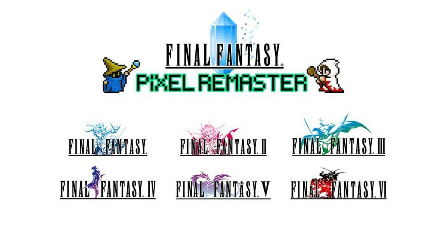 Pixel remastery her Final Fantasy 1-6 ohodnoceny pro konzole PlayStation a Nintendo Switch