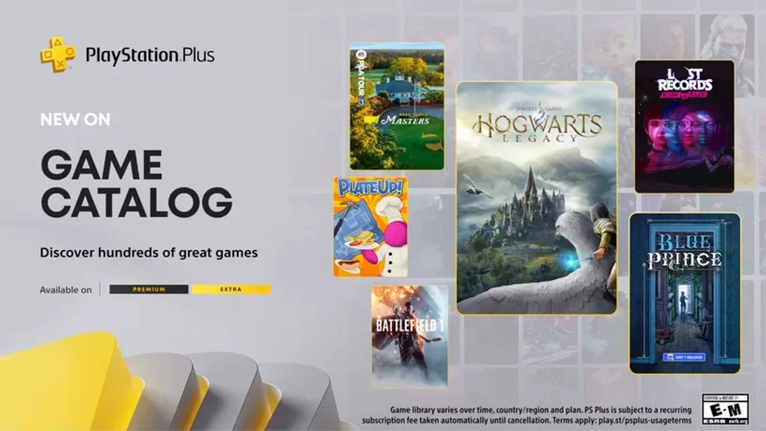 Sony oznámila nové hry do předplatného PlayStation Plus Extra a Premium – Hogwarts Legacy, Battlefield 1 nebo Blue Prince