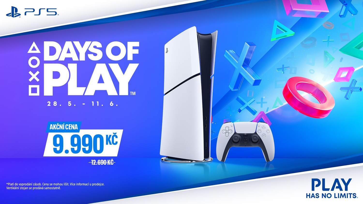 V rámci letošního PlayStation Days of Play snižuje Sony cenu konzolí PlayStation 5