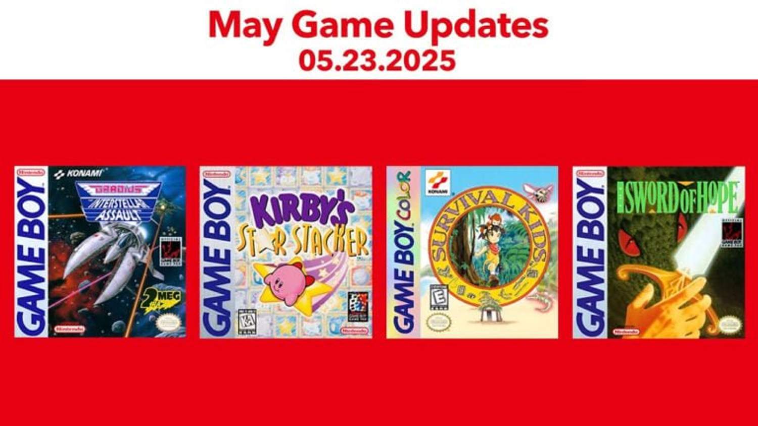 Do online předplatného Nintenda míří další čtyři Game Boy hry - Kirby’s Star Stacker nebo Gradius: Interstellar Assault