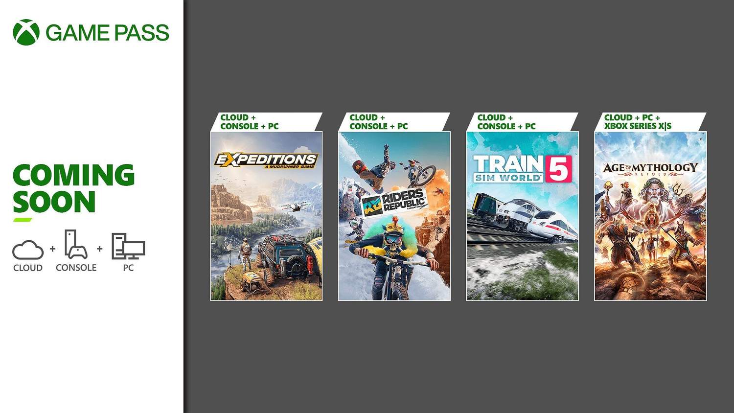 Xbox Game Pass brzy obohatí hry Age of Mythology: Retold, Expeditions: A MudRunner Game a další