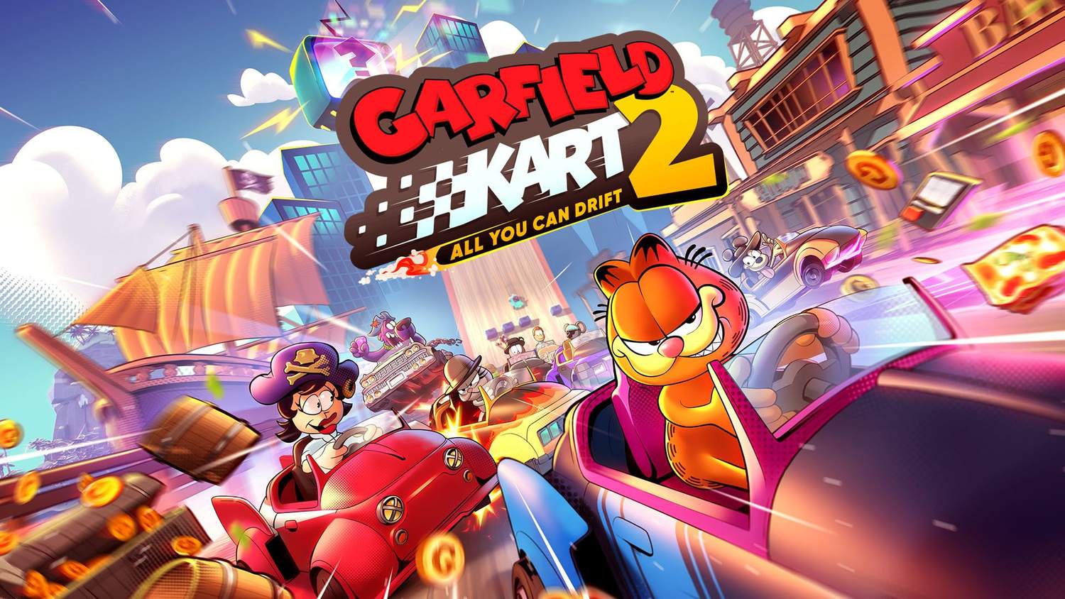 Oznámena závodní hra Garfield Kart 2: All You Can Drift, vyjde letos v září