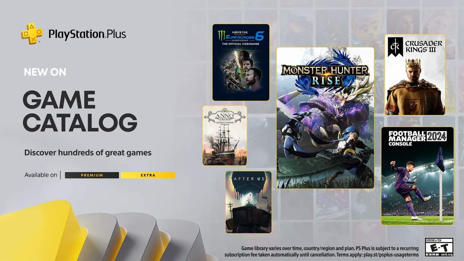 Sony oznámila nové hry do předplatného PlayStation Plus Extra a Premium – Monster Hunter Rise, Far Cry 4 nebo Kayak VR: Mirage