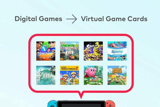 Oznámena zajímavá funkce Virtual Game Card pro Nintendo Switch, bude možné půjčovat digitálně zakoupené hry