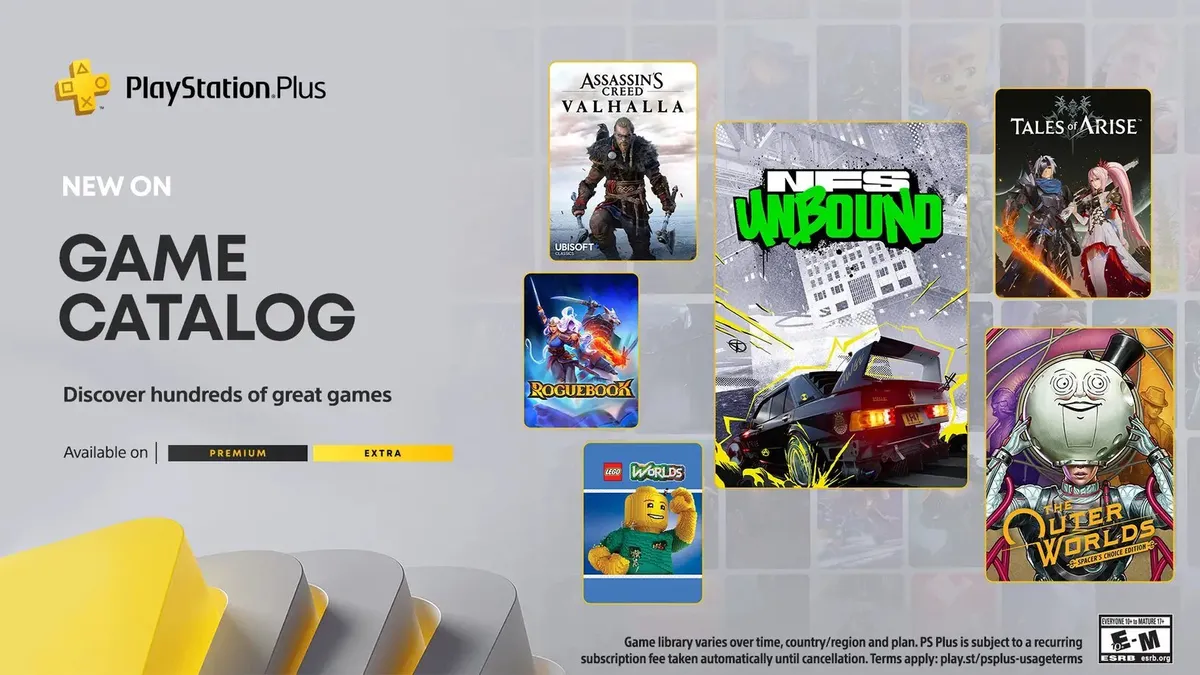 Hlavní obrázek článku: Sony oznámila nové hry do předplatného PlayStation Plus Extra a Premium – Tales of Arise, NFS Unbound nebo The Outer Worlds