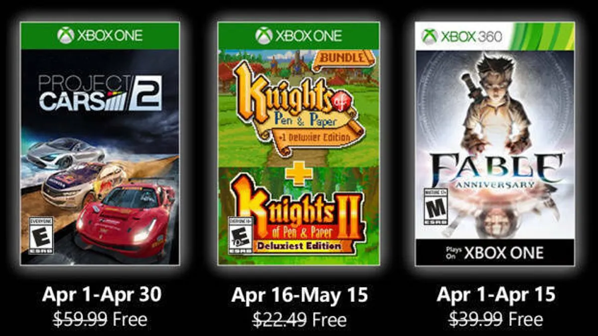 Hlavní obrázek článku: Oznámeny hry pro dubnovou nabídku Xbox LIVE GOLD