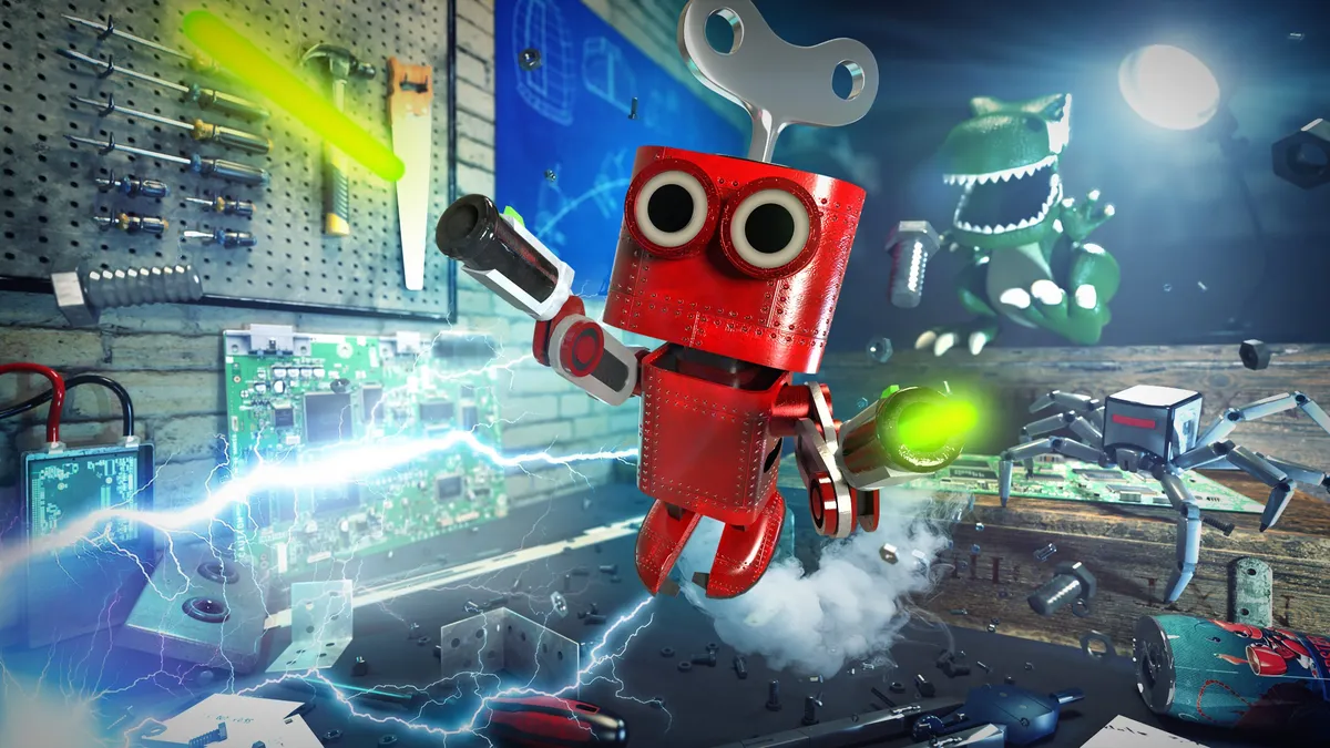 Hlavní obrázek článku: Příští měsíc vyjde pro konzole PlayStation puzzle plošinovka A-RED Walking Robot