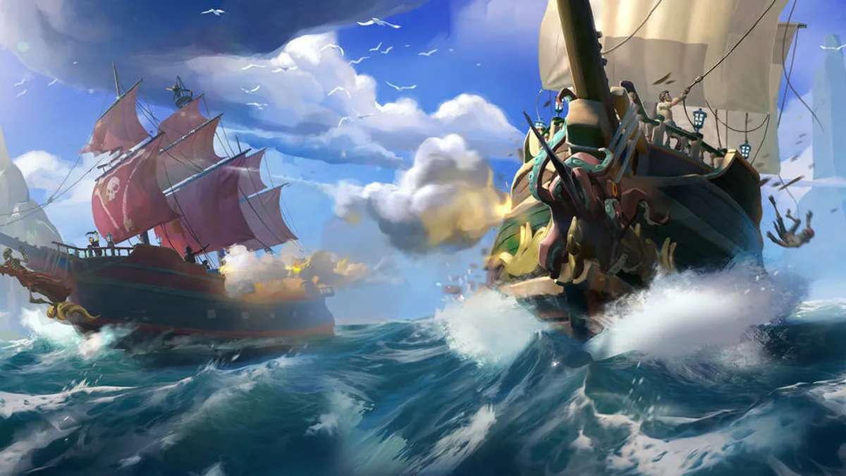 Hlavní obrázek článku: Přiblížení úkolů v pirátské akci Sea of Thieves