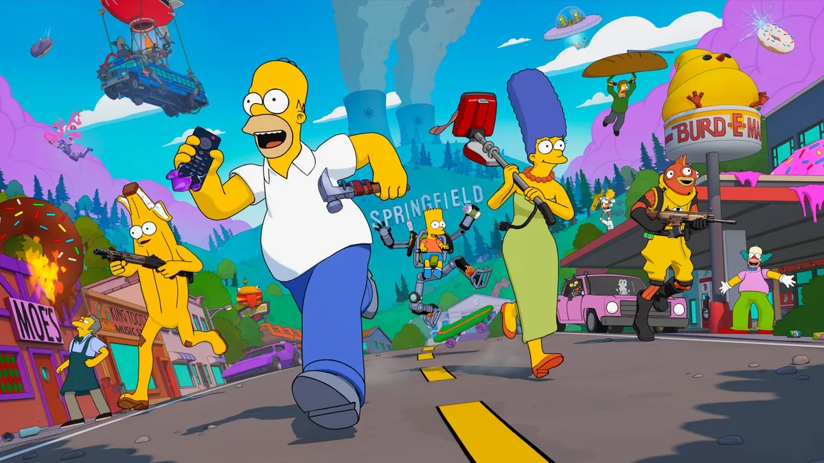 Hlavní obrázek článku: Akční hra Fortnite dostala bláznivou crossover sezónu se seriálem Simpsonovi
