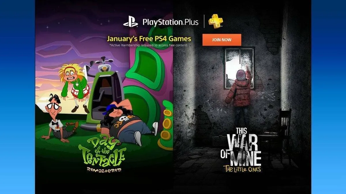 Hlavní obrázek článku: V lednu na PS+ hry Day of the Tentacle Remastered a This War of Mine: The Little Ones