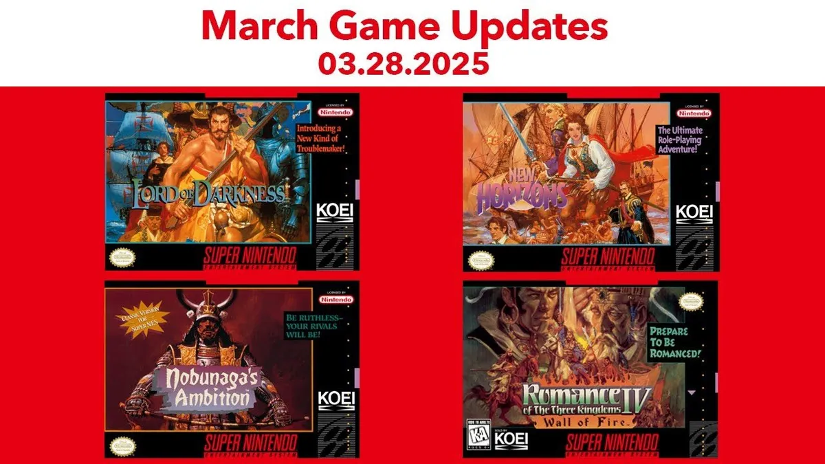 Hlavní obrázek článku: Do online předplatného konzole Nintendo Switch míří čtyři SNES klasiky od Koei Tecmo