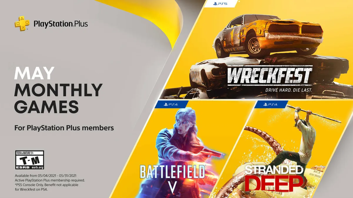 Hlavní obrázek článku: V květnové nabídce PlayStation Plus je Wreckfest i Battlefield V