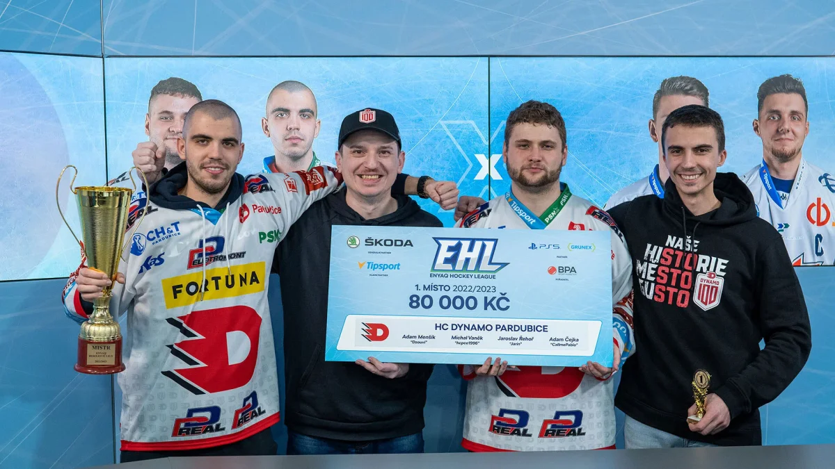 Hlavní obrázek článku: Třetí titul v řadě pro nezastavitelné Dynamo v ENYAQ hokejové lize!