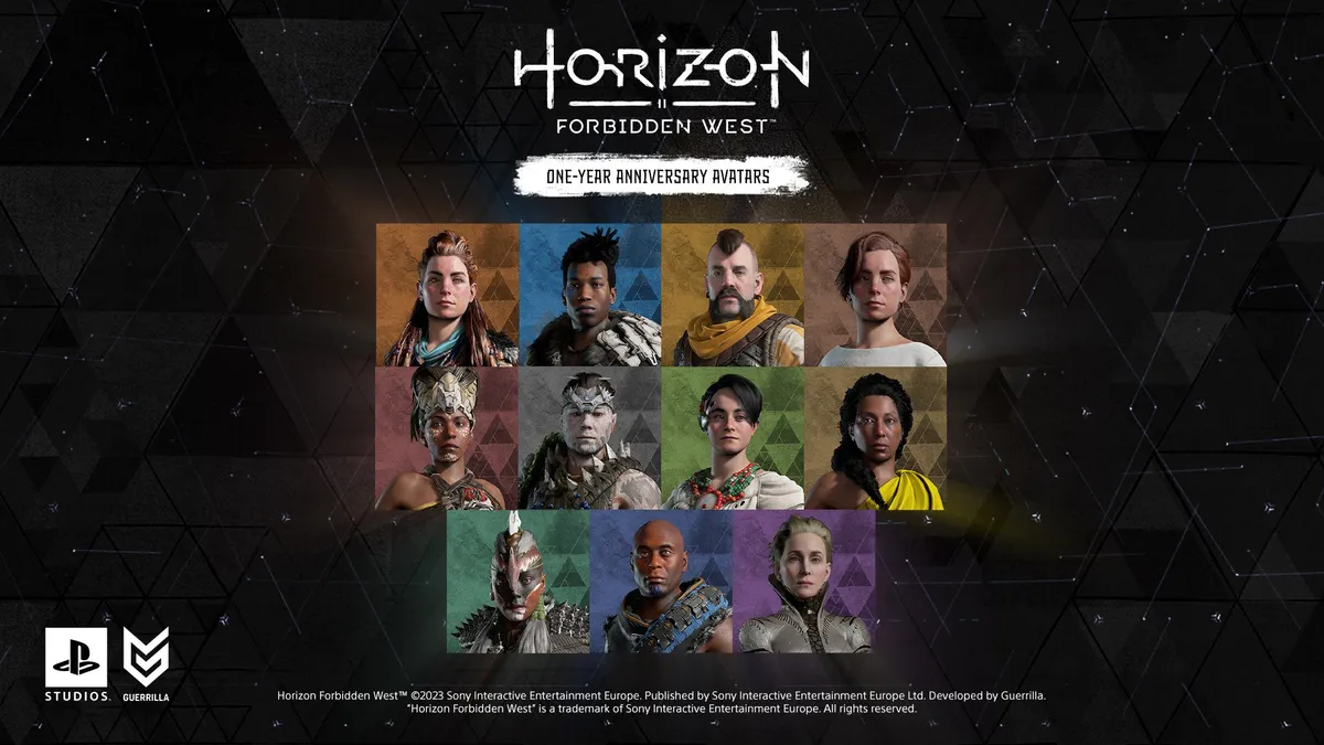 Hlavní obrázek článku: Hra Horizon Forbidden West slaví první výročí, vývojáři vydali zdarma avatary pro PSN