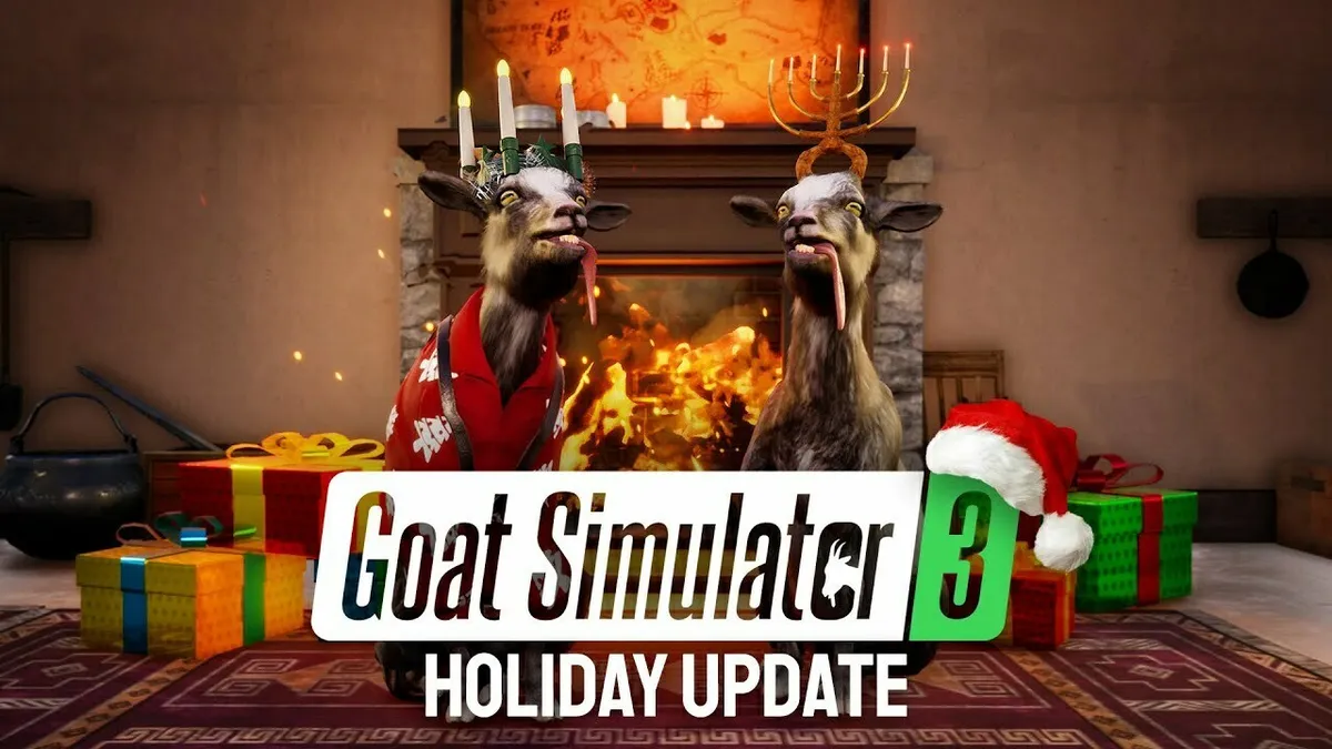 Hlavní obrázek článku: Hra Goat Simulator 3 dostala vánoční update