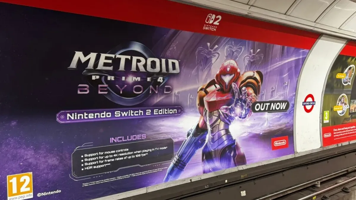 Hlavní obrázek článku: Reklama v Londýně láká na vydanou hru Metroid Prime 4: Beyond, jde o chybu