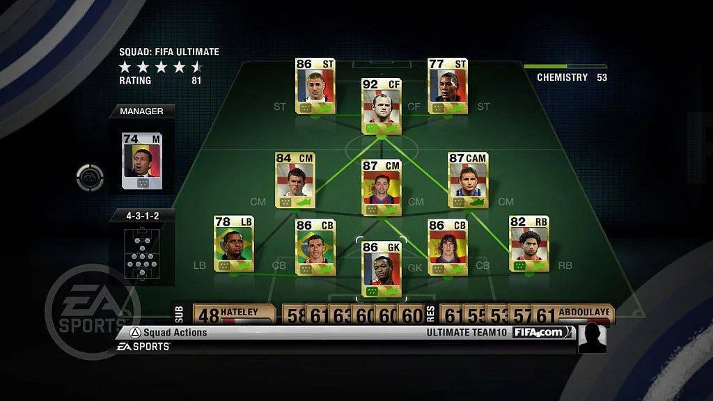 Odhalen FIFA 10 Ultimate Team