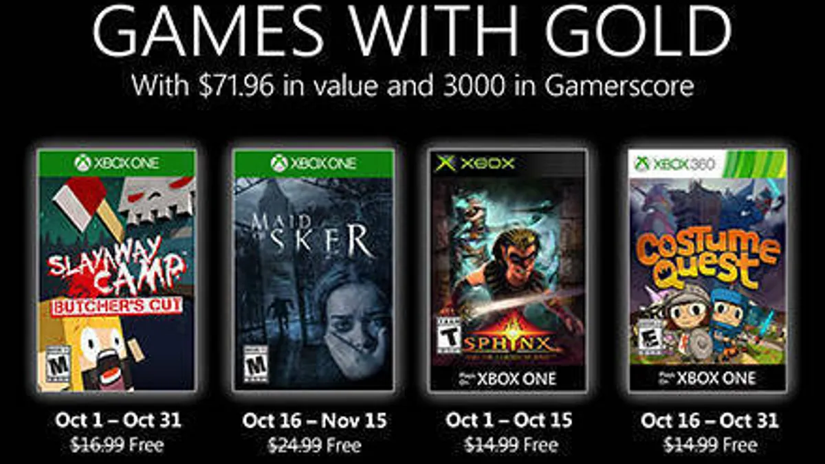 Hlavní obrázek článku: Oznámena říjnová nabídka her v Xbox Live Gold