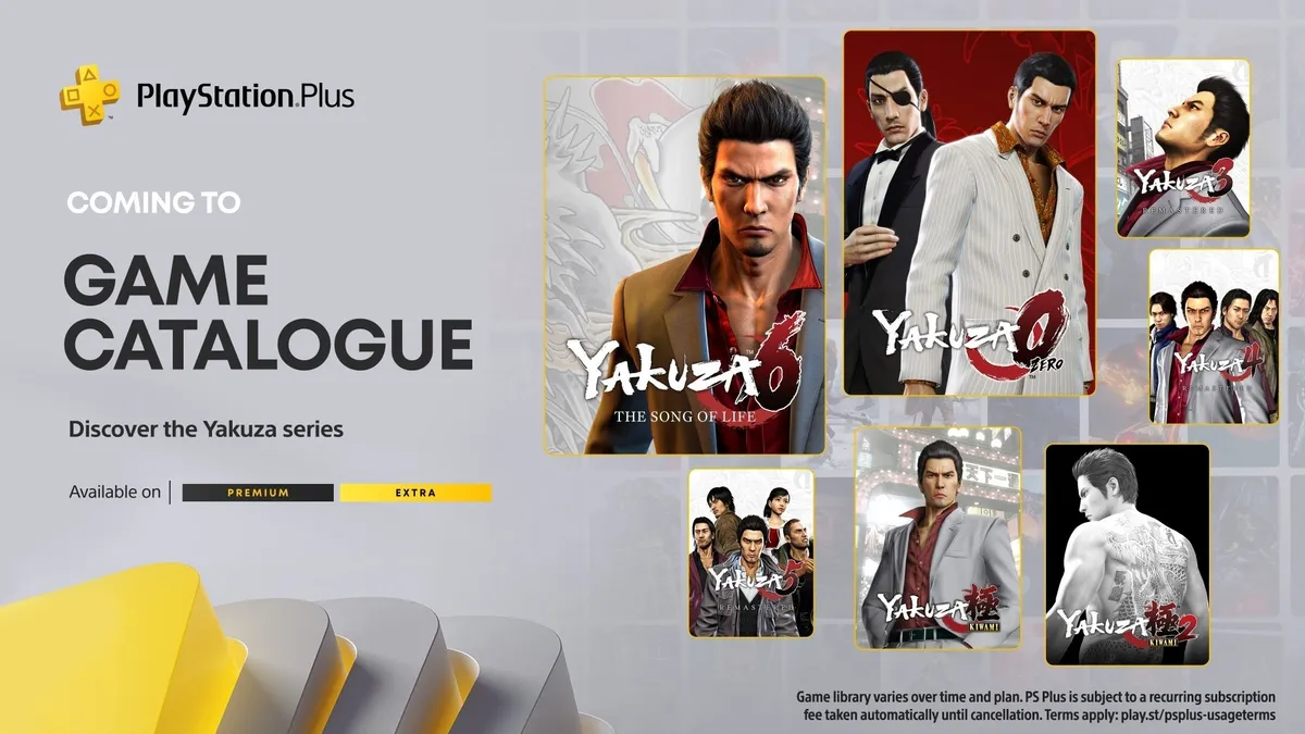 Hlavní obrázek článku: Do předplatného PlayStation Plus míří 8 her ze série Yakuza