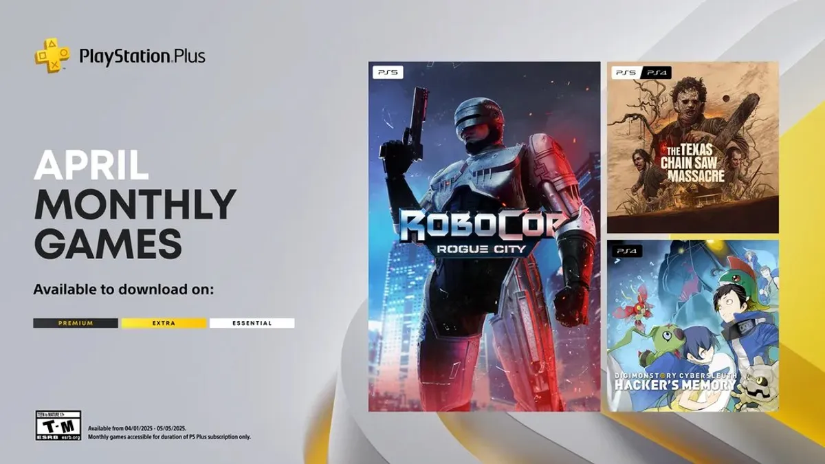 Hlavní obrázek článku: Dubnové PlayStation Plus přinese RoboCop: Rogue City nebo The Texas Chain Saw Massacre