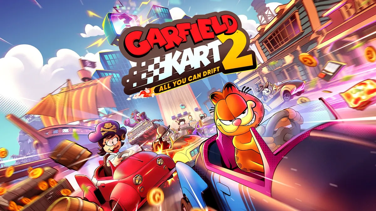 Hlavní obrázek článku: Oznámena závodní hra Garfield Kart 2: All You Can Drift, vyjde letos v září