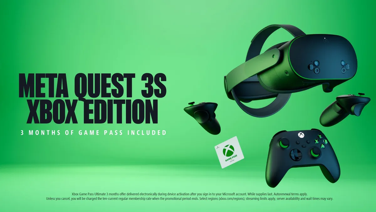Hlavní obrázek článku: Oznámen headset pro virtuální realitu Meta Quest 3S Xbox Edition