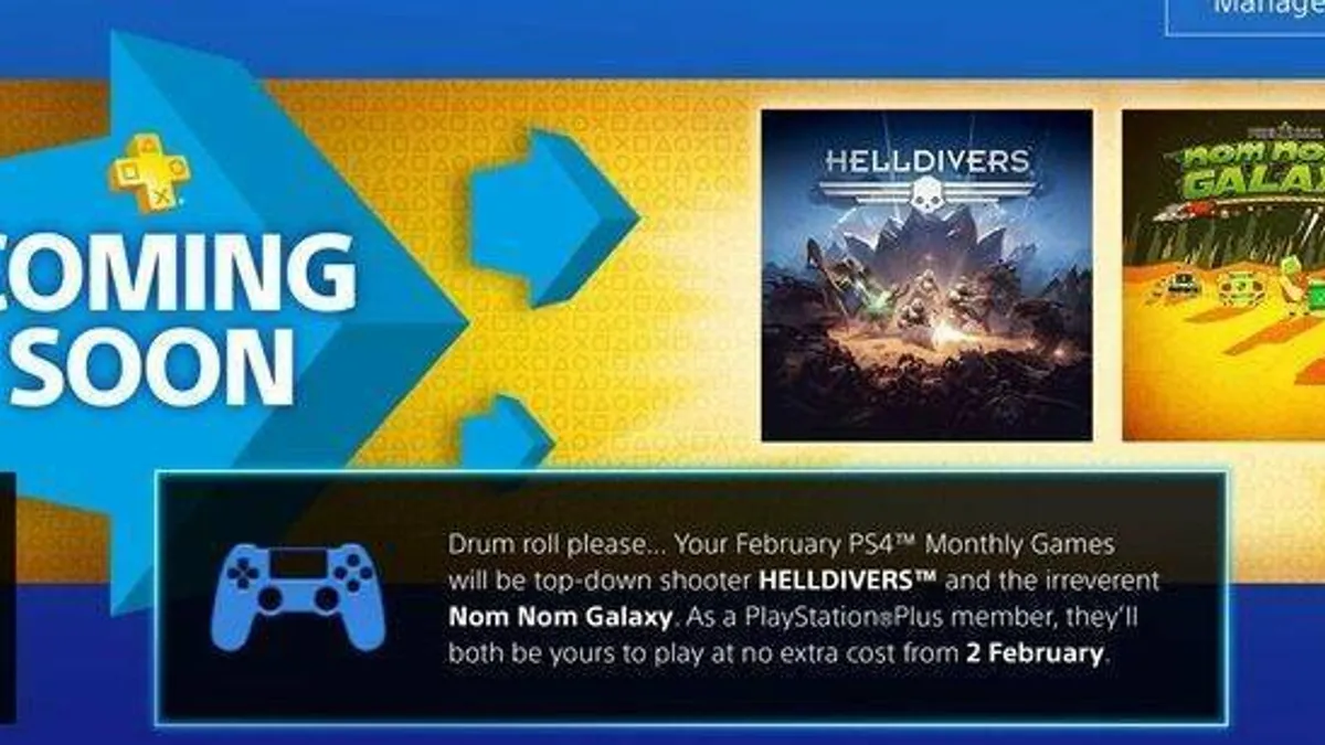 Hlavní obrázek článku: Helldivers a Nom Nom Galaxy v únorové nabídce PlayStation Plus UPDATE: Celý seznam