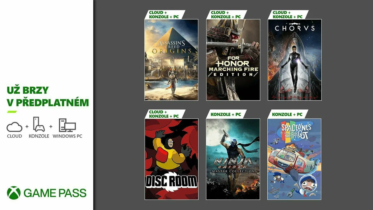 Hlavní obrázek článku: Xbox Game Pass příští měsíc obohatí Assassin’s Creed Origins, For Honor nebo Chorus