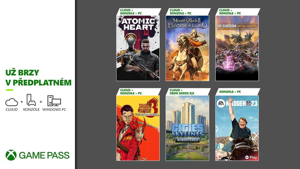 Hlavní obrázek článku: Microsoft oznámil nové hry při předplatné Xbox Game Pass, nechybí akce Atomic Heart a Shadow Warrior 3