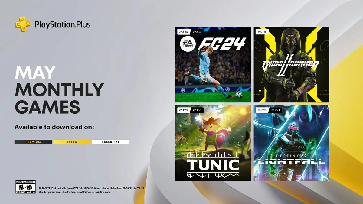 Hlavní obrázek článku: Předplatné PlayStation Plus Essential nabídne v květnu hry EA Sports FC 24, Ghostrunner 2 nebo Destiny 2: Lightfall