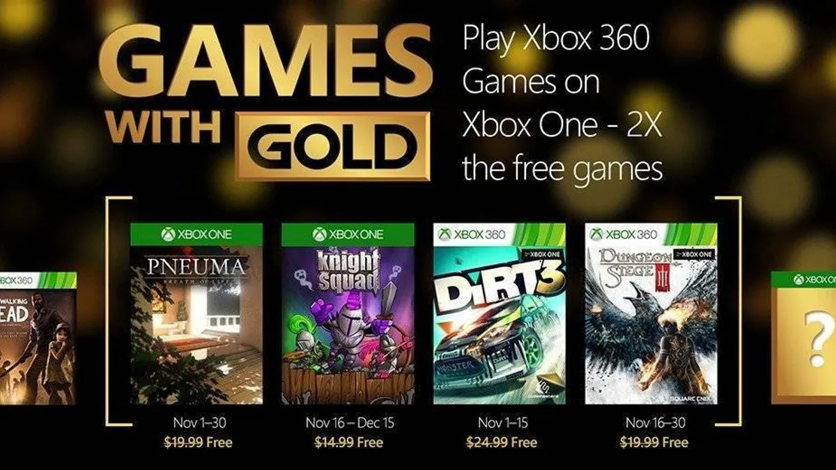 Hlavní obrázek článku: Oznámeny listopadové hry pro Zlaté členy na konzolích Xbox