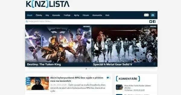 Nový update portálu Konzolista.cz