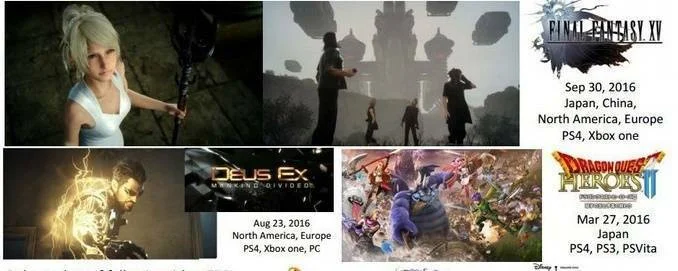 Square Enix připomenul vydání několika svých her v letošním roce