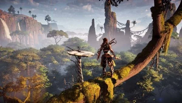 Gameplay video z Horizon: Zero Dawn běžící na PlayStation 4 Pro