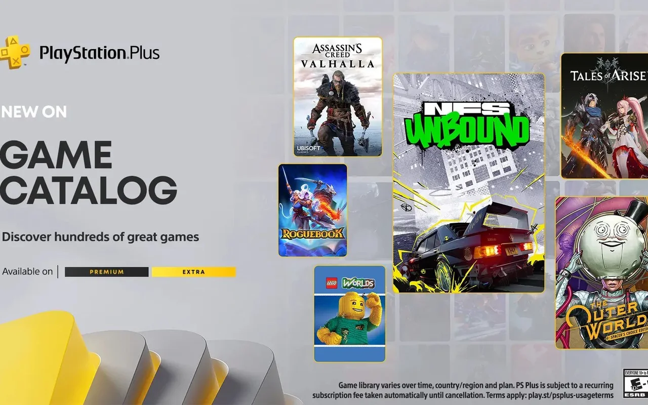 Sony oznámila nové hry do předplatného PlayStation Plus Extra a Premium – Tales of Arise, NFS Unbound nebo The Outer Worlds