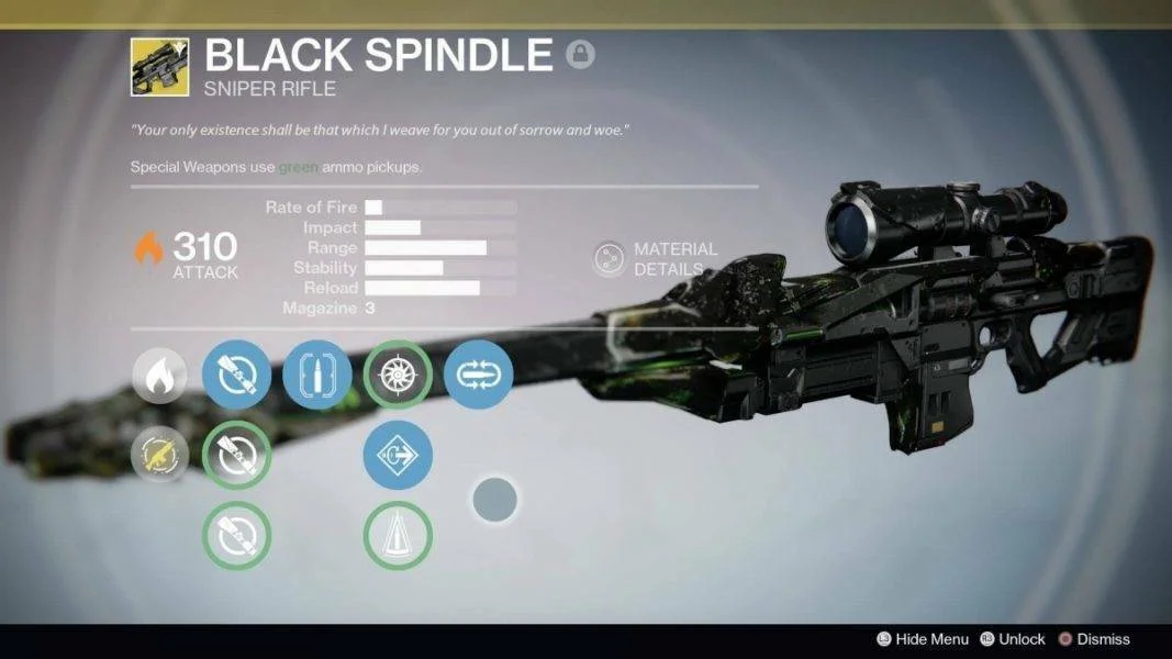 Získejte exotickou sniperku Black Spindle v Destiny: The Taken King