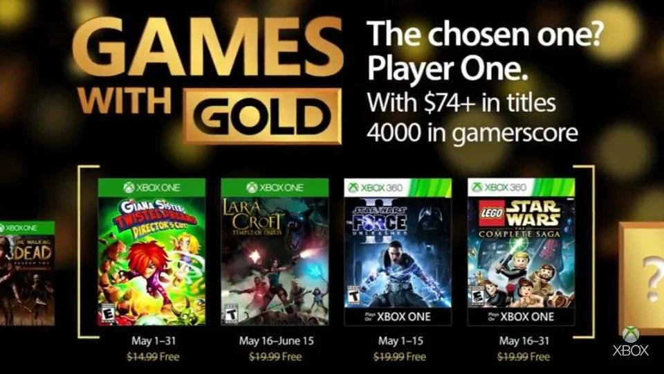 Oznámeny květnové hry pro Zlaté členy na konzolích Xbox
