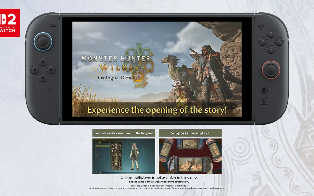 Příští týden vyjde demoverze Monster Hunter Wilds Prologue pro Nintendo Switch 2