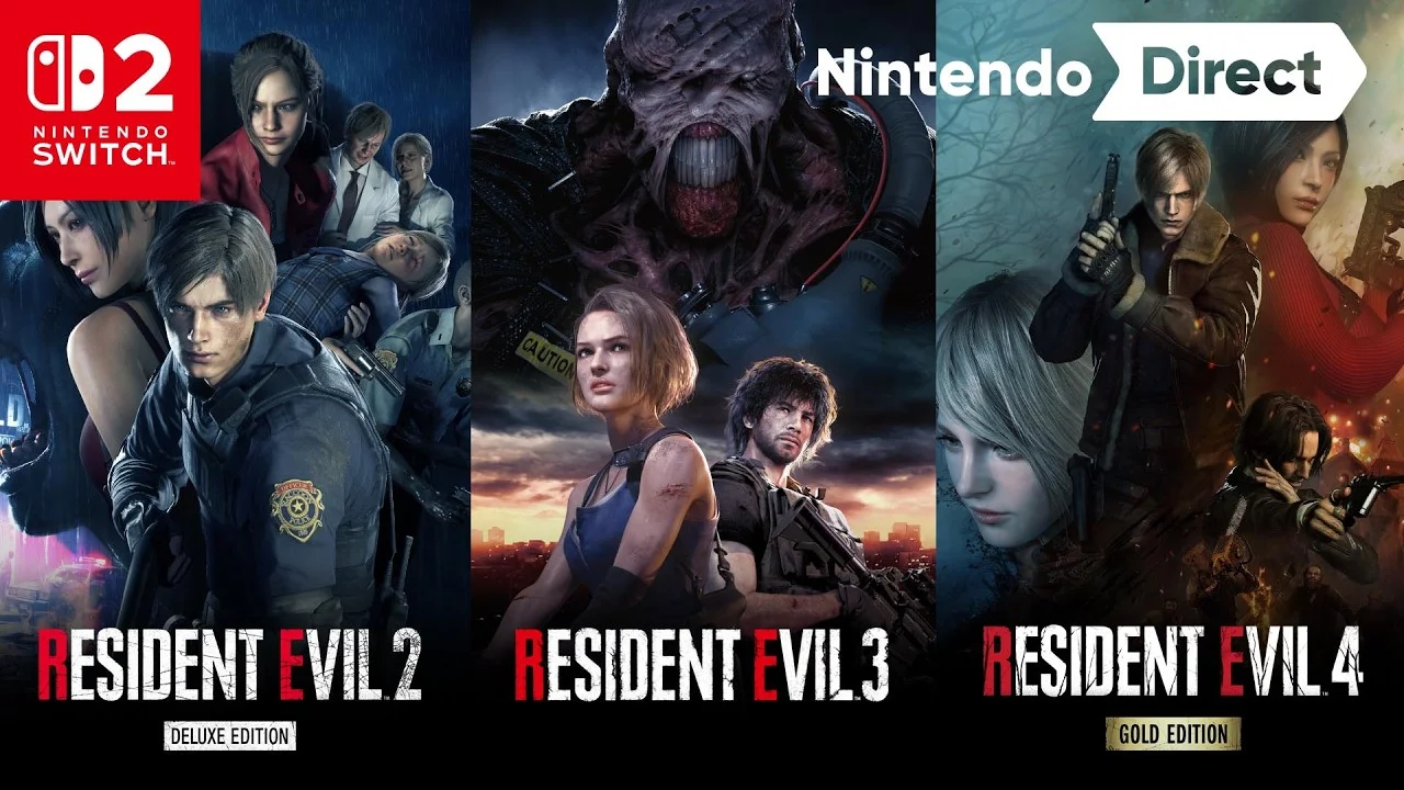 Hry Resident Evil 2 Deluxe Edition, Resident Evil 3 a Resident Evil 4 Gold Edition míří na Nintendo Switch 2