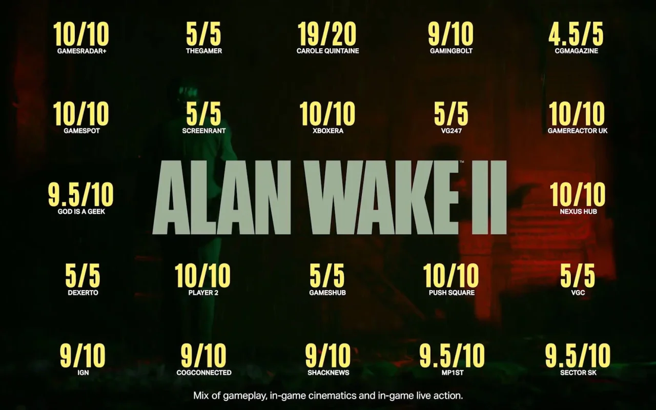 Nový trailer na hru Alan Wake 2 se chlubí vysokými známkami v recenzích