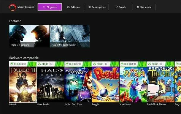 Xbox 360 hry bude možné kupovat přímo na konzoli Xbox One + další novinky v novém updatu