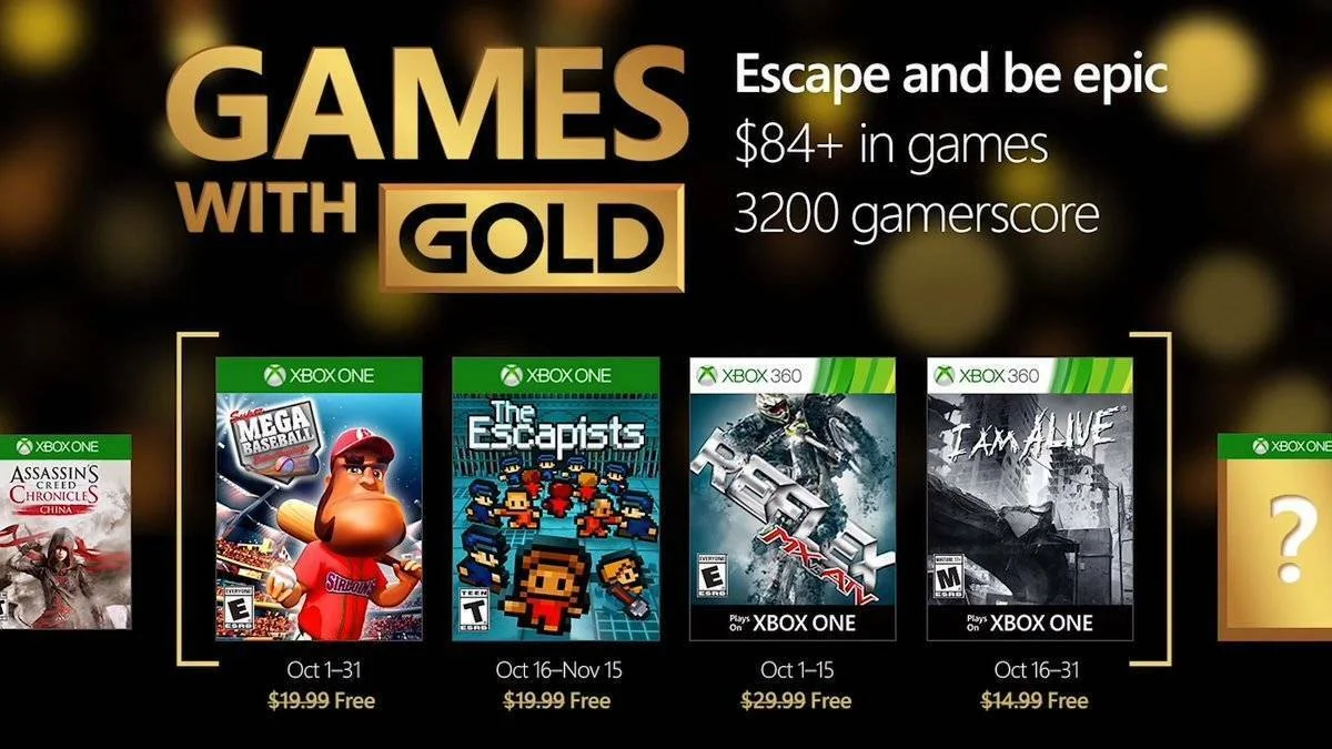 Oznámeny říjnové hry pro Xbox LIVE Gold