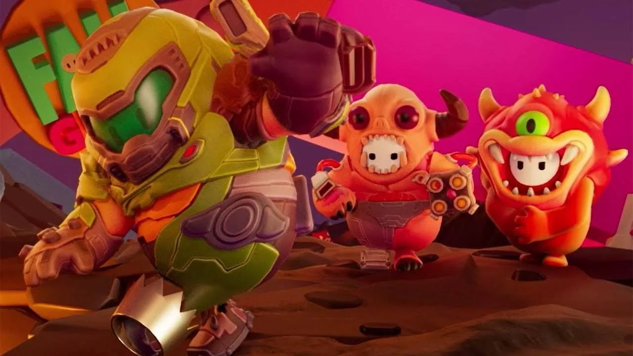 Do Fall Guys: Ultimate Knockout míří kostýmy inspirované hrou DOOM