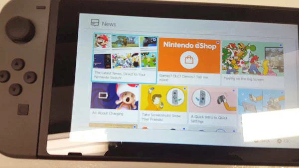 Podívejte se na menu konzole Nintendo Switch